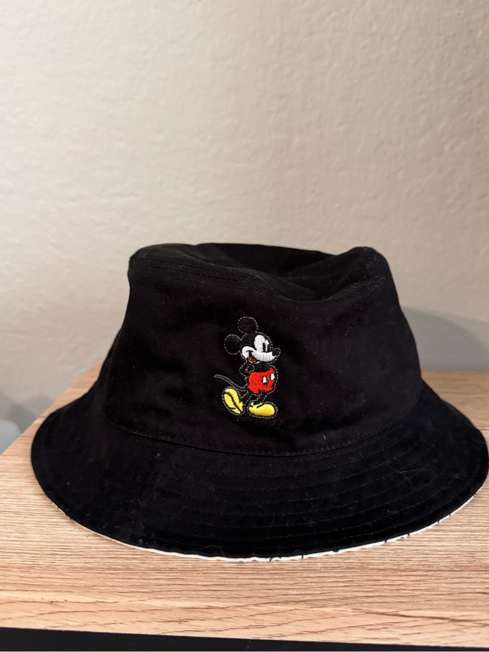 Disney Black Bucket Hat with Embroidered Mickey